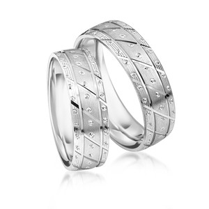 Paarringe Silber Eheringe mattiert 925 Gravur M/MZ08...