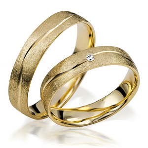 Goldhaus Trauringe Paarringe Eismatt Gelbgold - S151...