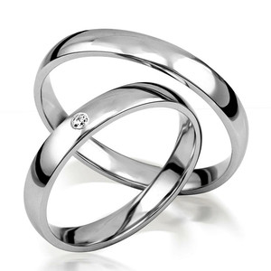 Goldhaus Trauringe Paarringe poliert Weißgold - S160...