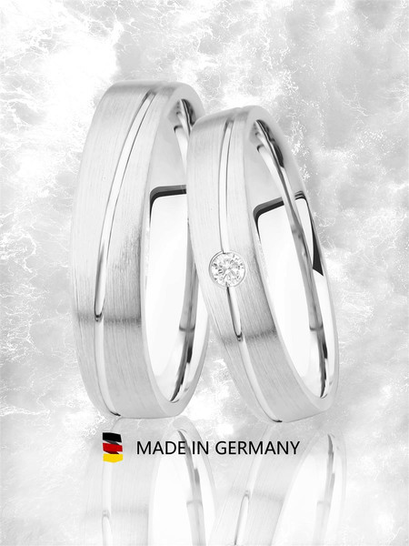 Trauringe Eheringe Gold Weißgold - GH-04W Produktbild