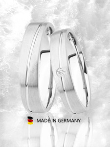 Trauringe Eheringe Gold Weißgold - GH-04W Produktbild