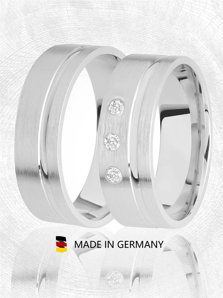 Trauringe Eheringe Weißgold - GH-09W Produktbild