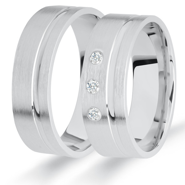 Trauringe Eheringe Weißgold - GH-09W Produktbild