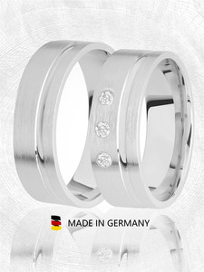 Trauringe Eheringe Weißgold - GH-09W Produktbild