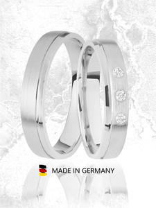 Trauringe Eheringe Gold Weißgold - GH-012W Produktbild