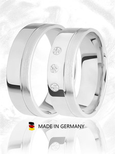 Trauringe Eheringe Gold Weißgold - GH-16W Produktbild