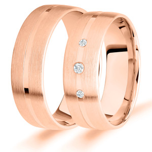 Trauringe Eheringe Gold Roségold - GH-018R Produktbild