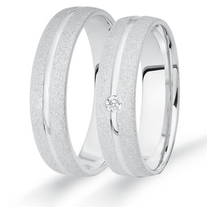 Trauringe Eheringe Gold Weißgold - GH-19W Produktbild