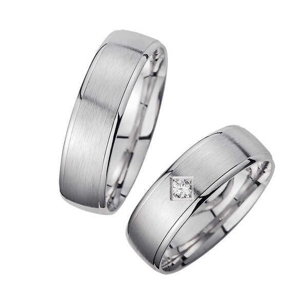 Ehering Gold Weißgold - HR154-1 Produktbild