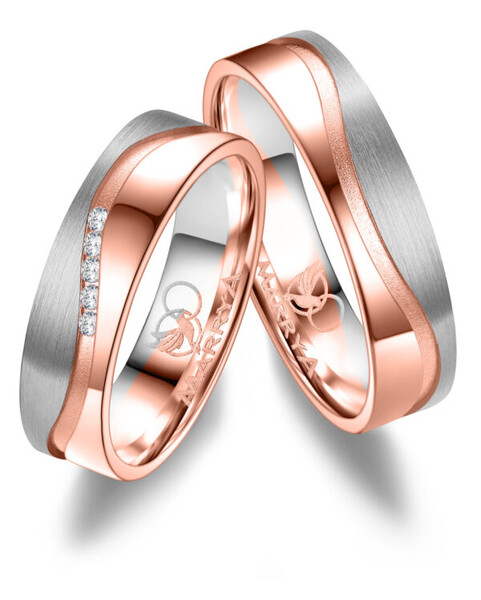 Paarpreis Trauringe anpassbar Gold/Zirkonia/Diamant...