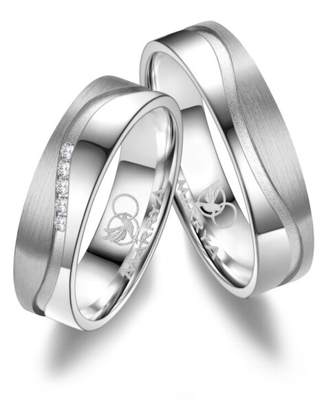 Paarpreis Trauringe anpassbar Gold/Zirkonia/Diamant...