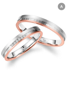 Paarpreis Trauringe anpassbar Gold/Zirkonia/Diamant...