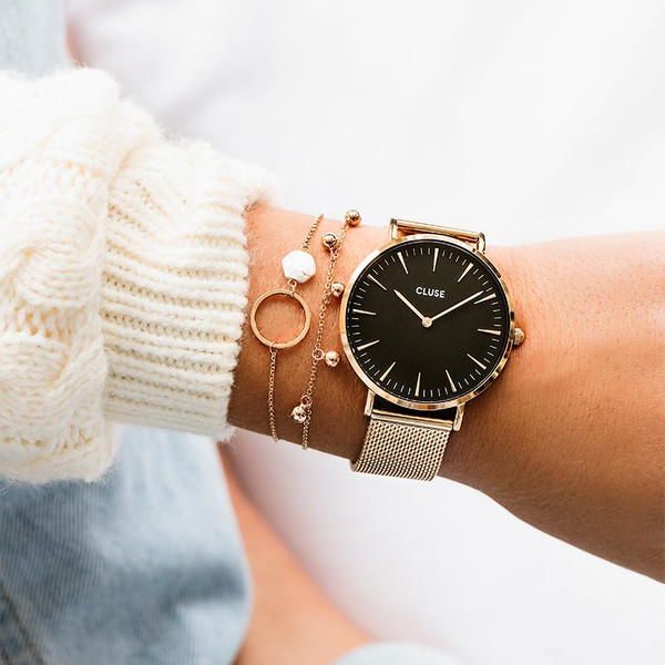 Cluse Boho Chic Mesh Rose Gold/Black CW0101201003...