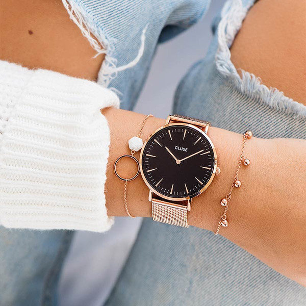 Cluse Boho Chic Mesh Rose Gold/Black CW0101201003...