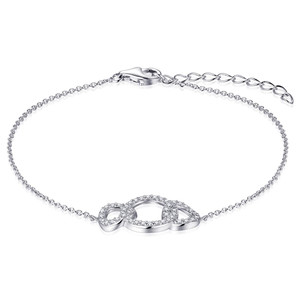 Armband mit 3 Kreisen 925 Sterling Silber mit Zirkonia...