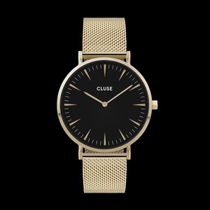 Cluse Boho Chic Mesh Damenuhr Gold/Schwarz CW0101201014...